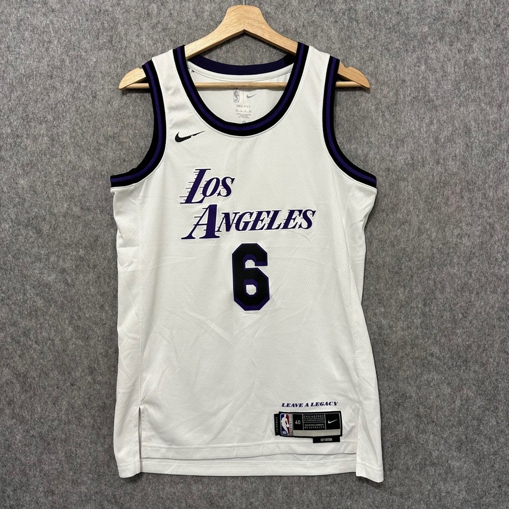 Nike Los Angeles Lakers LeBron James 6 City Edition Jersey Men's Size S